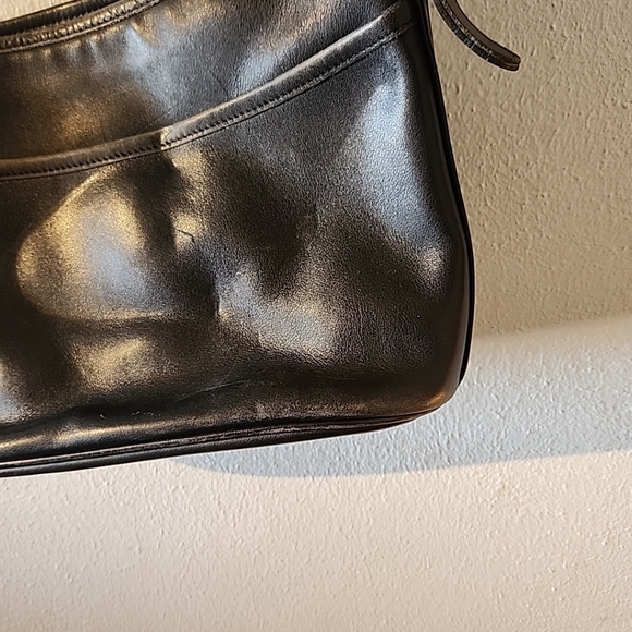COACH 4143 Vintage WORTH 90s Crossbody Black Leather Shoulder Purse Bag USA - Picture 5 of 14